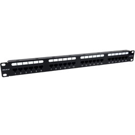 Phasak Panel de transferencia UTP Cat. 6A Dual 24 puertos 1U negro PU 2421